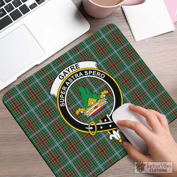 Gayre Tartan Mouse Pad with Family Crest