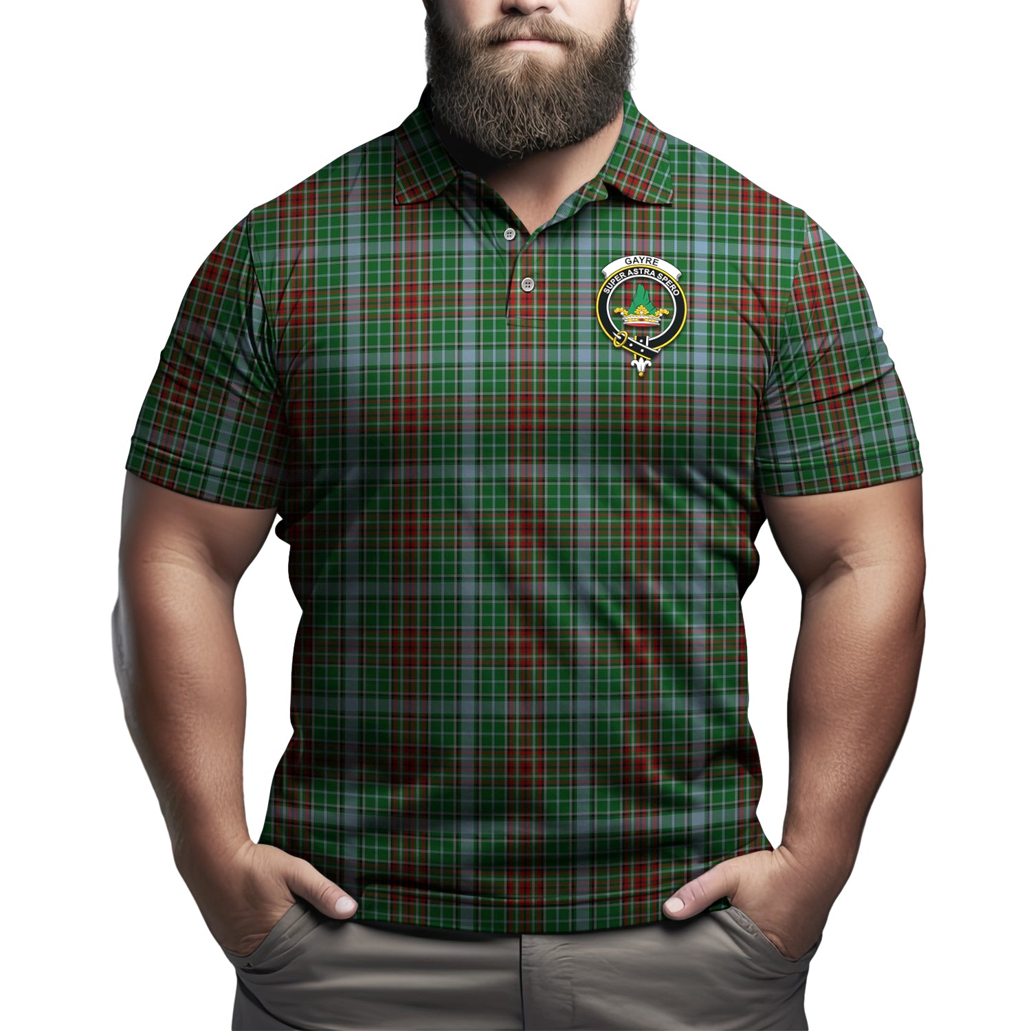 Gayre Tartan Men's Polo Shirt with Family Crest Kid - Tartan Vibes Clothing