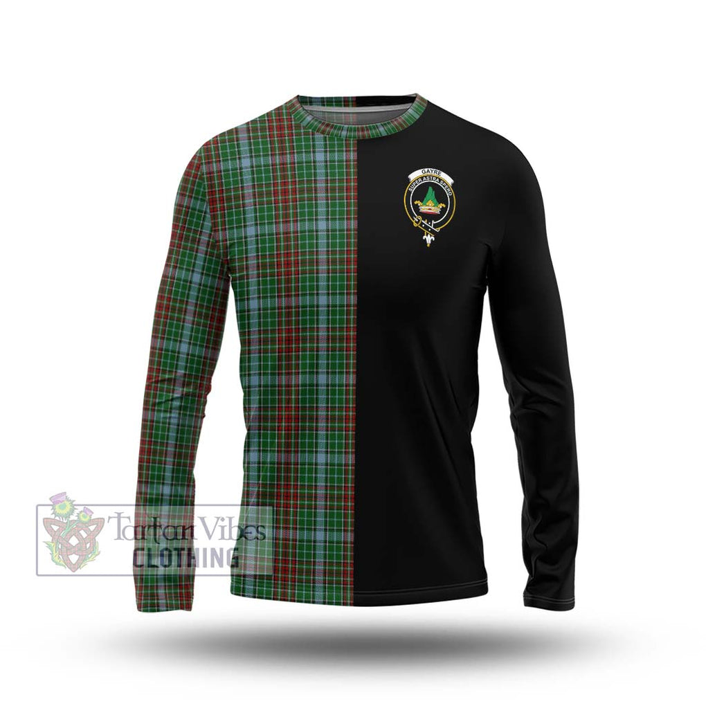 Gayre Tartan Long Sleeve T-Shirt with Family Crest and Half Of Me Style Unisex - Tartanvibesclothing Shop