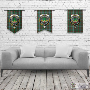 Gayre Tartan Gonfalon, Tartan Banner with Family Crest