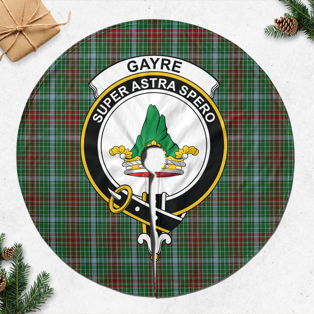 Gayre Tartan Christmas Tree Skirt with Family Crest - Tartanvibesclothing