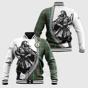 Gayre Tartan Clan Crest Baseball Jacket with Highlander Warrior Celtic Style