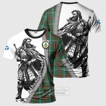 Gayre Tartan Clan Crest T-Shirt with Highlander Warrior Celtic Style