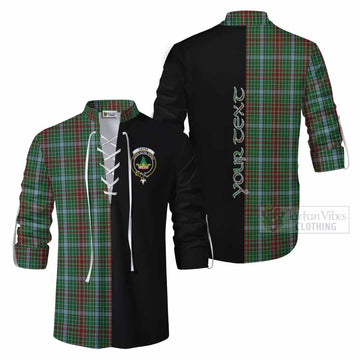 Gayre Tartan Ghillie Kilt Shirt with Family Crest and Half Of Me Style