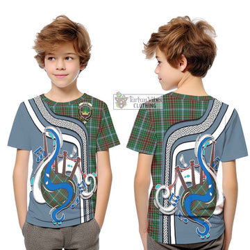 Gayre Tartan Kid T-Shirt with Epic Bagpipe Style