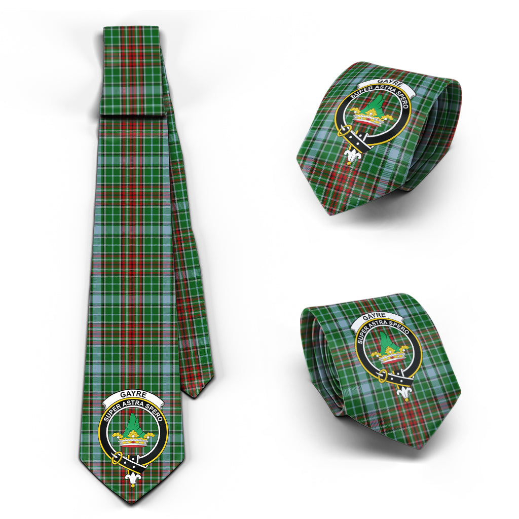 Gayre Tartan Classic Necktie with Family Crest Necktie One Size - Tartan Vibes Clothing