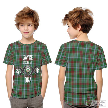 Gayre Tartan Kid T-Shirt with Family Crest DNA In Me Style