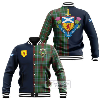 Gayre Tartan Baseball Jacket Alba with Scottish Lion Royal Arm Half Style