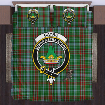 Gayre Tartan Bedding Set with Family Crest