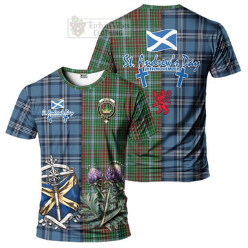 Gayre Tartan T-Shirt Happy St. Andrew's Day Half Tartan Style