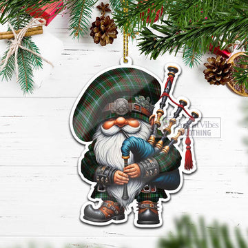 Gayre Tartan Bagpiper Gnome Christmas Ornament