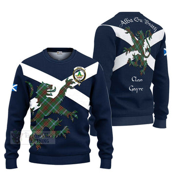 Gayre Tartan Lion Rampant Ugly Sweater Proudly Display Your Heritage with Alba Gu Brath and Clan Name