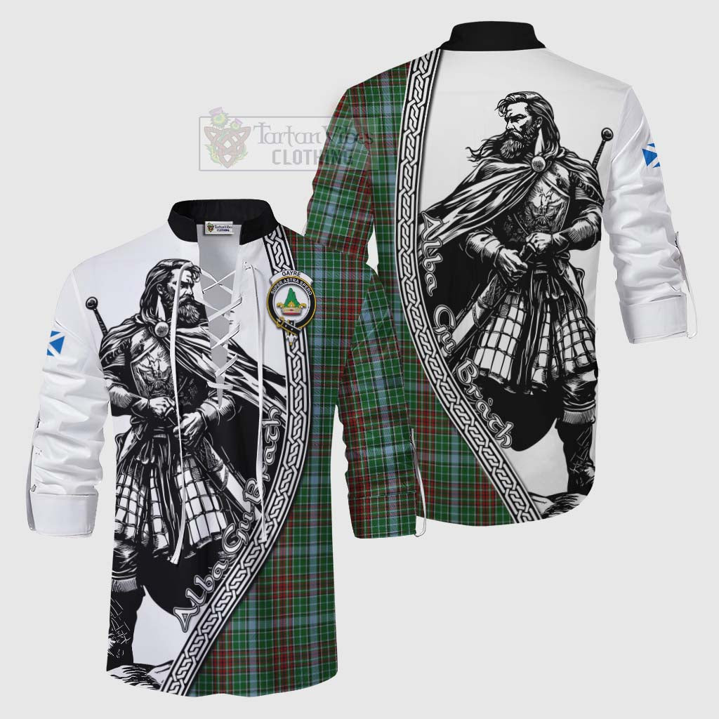 Tartan Vibes Clothing Gayre Tartan Clan Crest Ghillie Kilt Shirt with Highlander Warrior Celtic Style