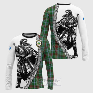 Gayre Tartan Clan Crest Long Sleeve T-Shirt with Highlander Warrior Celtic Style