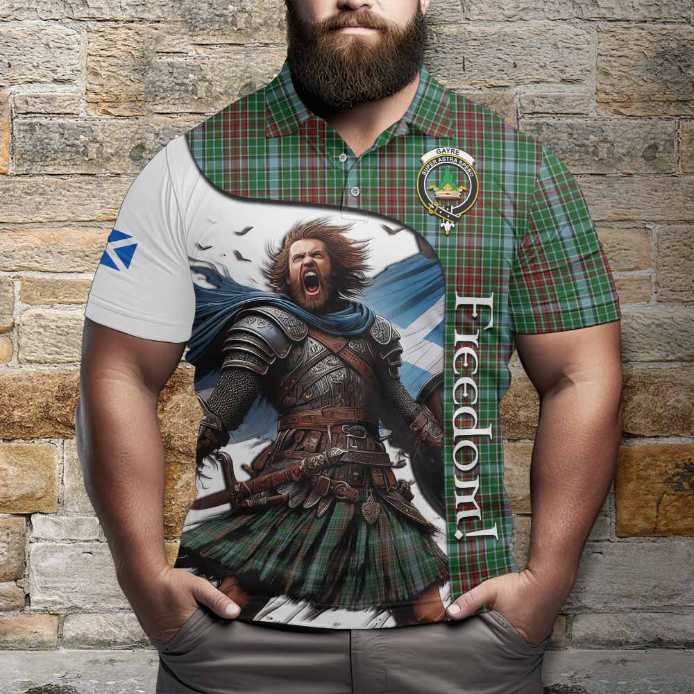 Tartan Vibes Clothing Gayre Crest Tartan Polo Shirt Inspired by the Freedom of Scottish Warrior