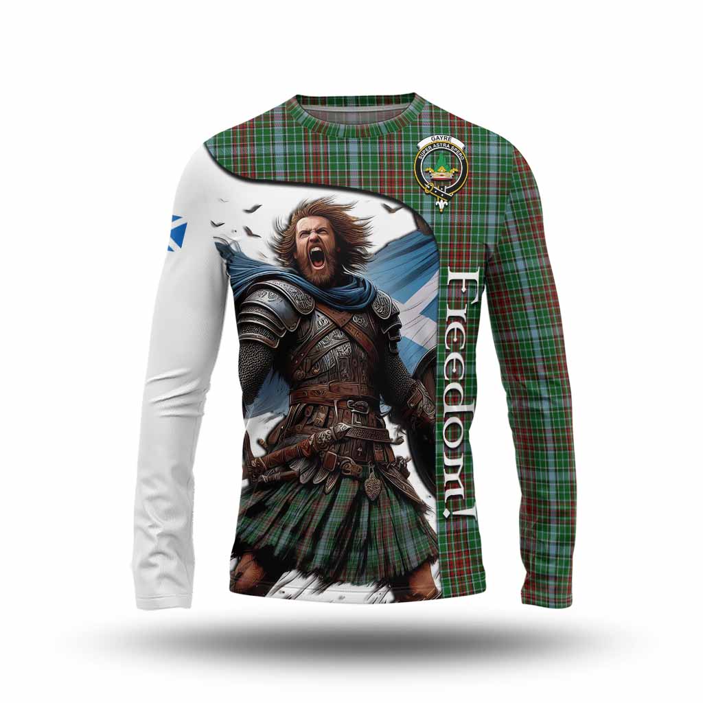 Tartan Vibes Clothing Gayre Crest Tartan Long Sleeve T-Shirt Inspired by the Freedom of Scottish Warrior