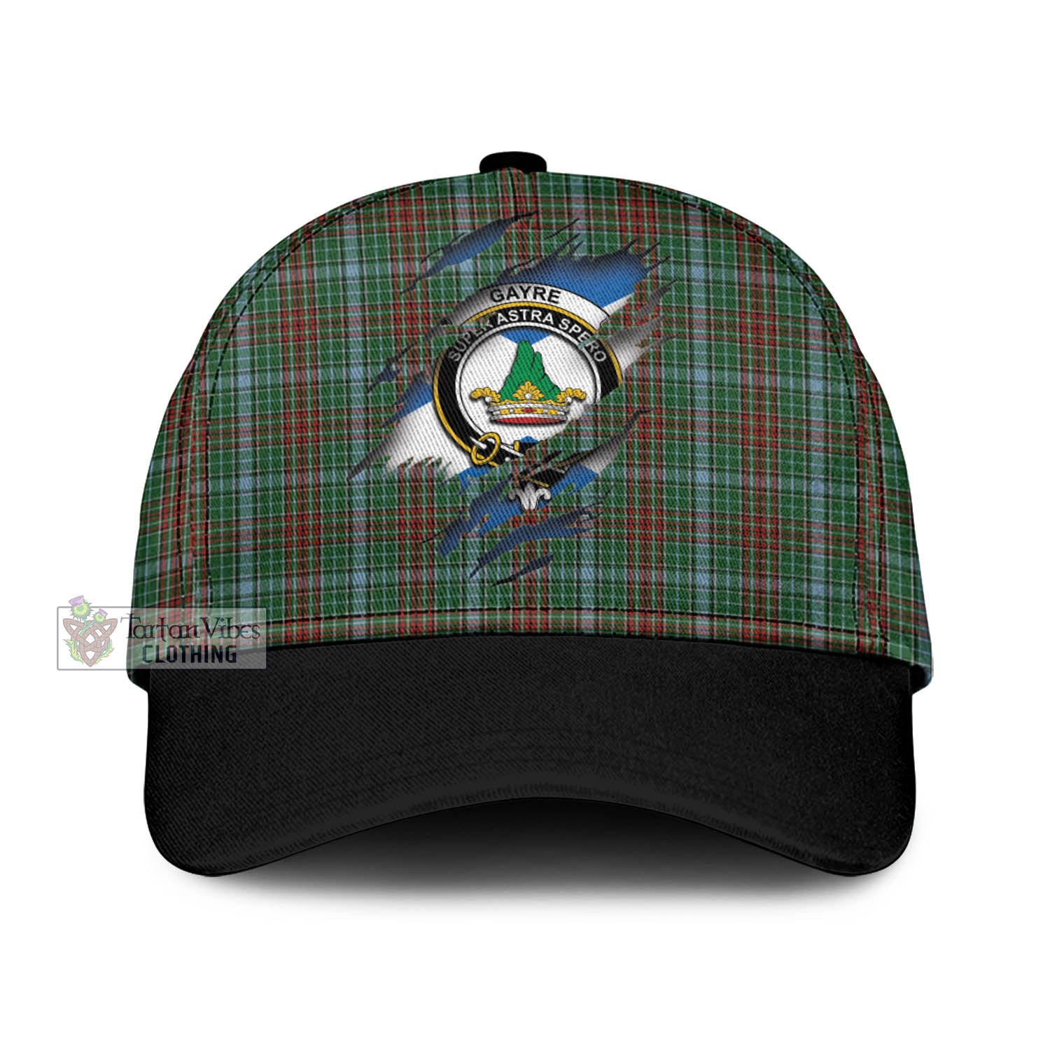 Tartan Vibes Clothing Gayre Tartan Classic Cap with Family Crest In Me Style