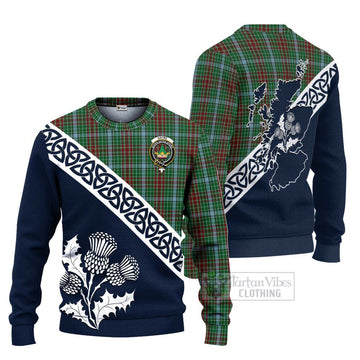 Gayre Tartan Ugly Sweater Featuring Thistle and Scotland Map