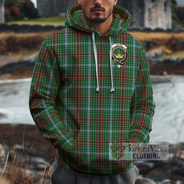 Gayre Tartan Cotton Hoodie with Family Crest