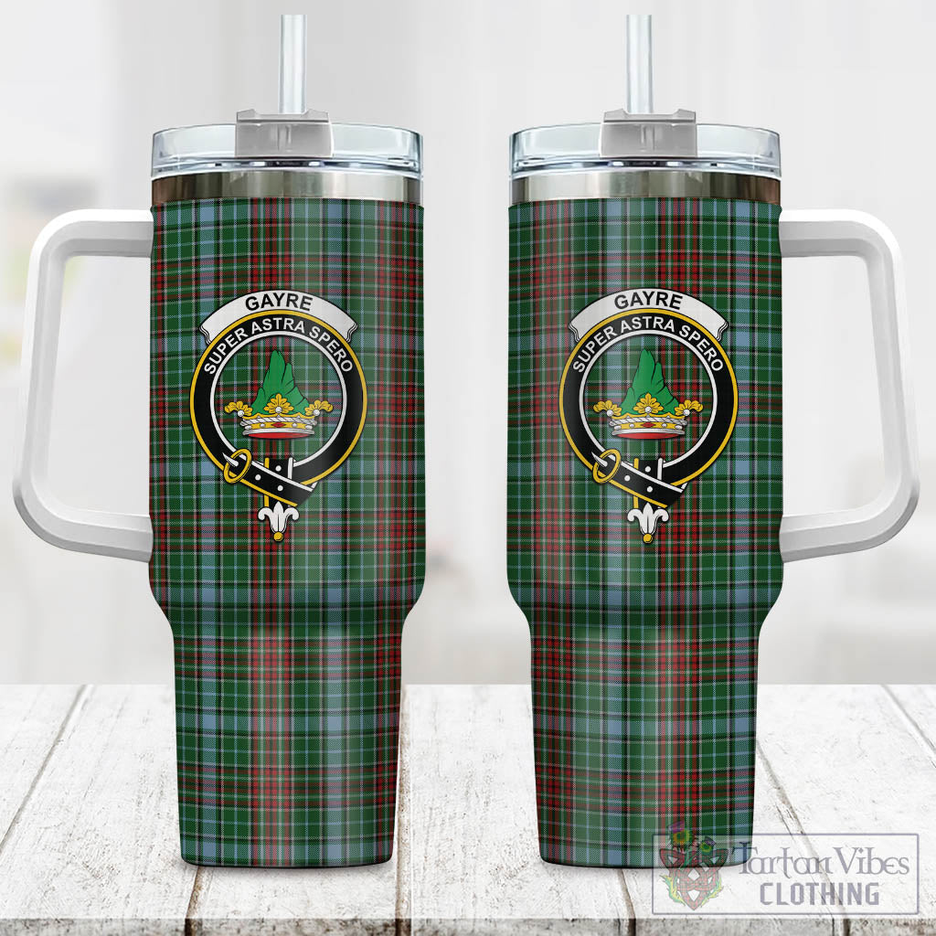 Tartan Vibes Clothing Gayre Tartan and Family Crest Tumbler with Handle