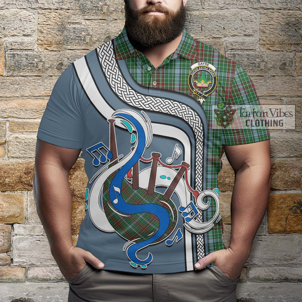 Tartan Vibes Clothing Gayre Tartan Polo Shirt with Epic Bagpipe Style