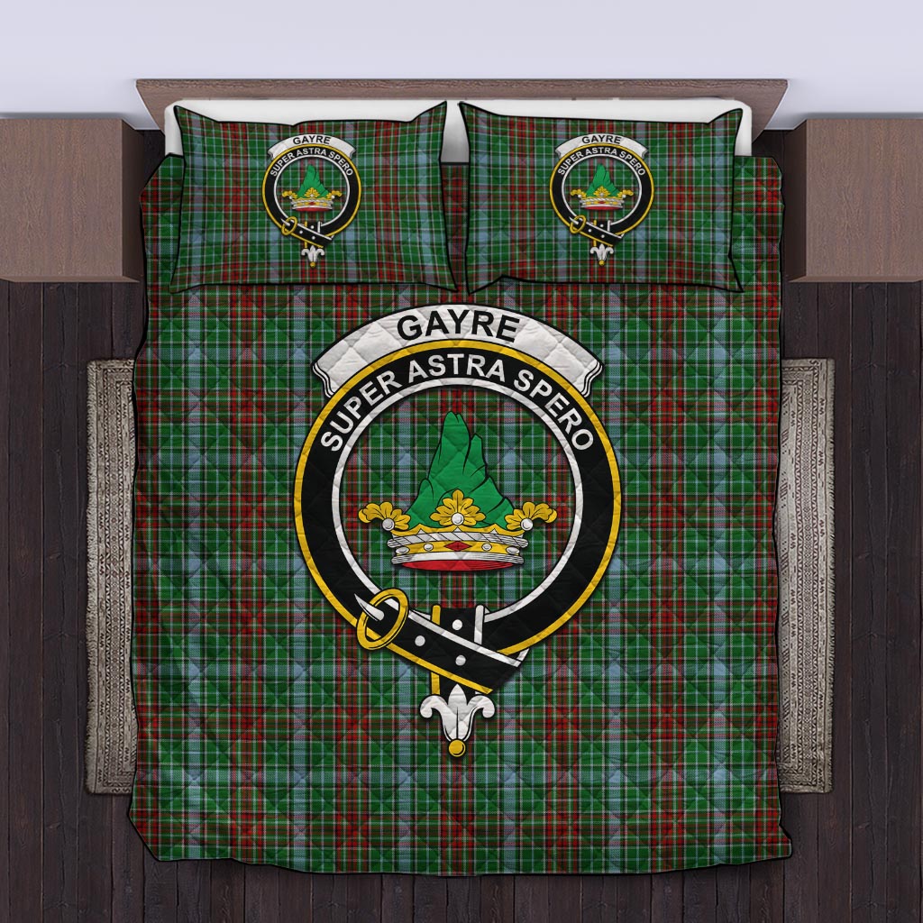 Gayre Tartan Quilt Bed Set with Family Crest Twin - Tartan Vibes Clothing