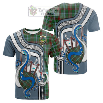 Gayre Tartan Cotton T-shirt with Epic Bagpipe Style