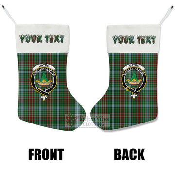 Gayre Tartan Family Crest Christmas Stocking with Personalized Text