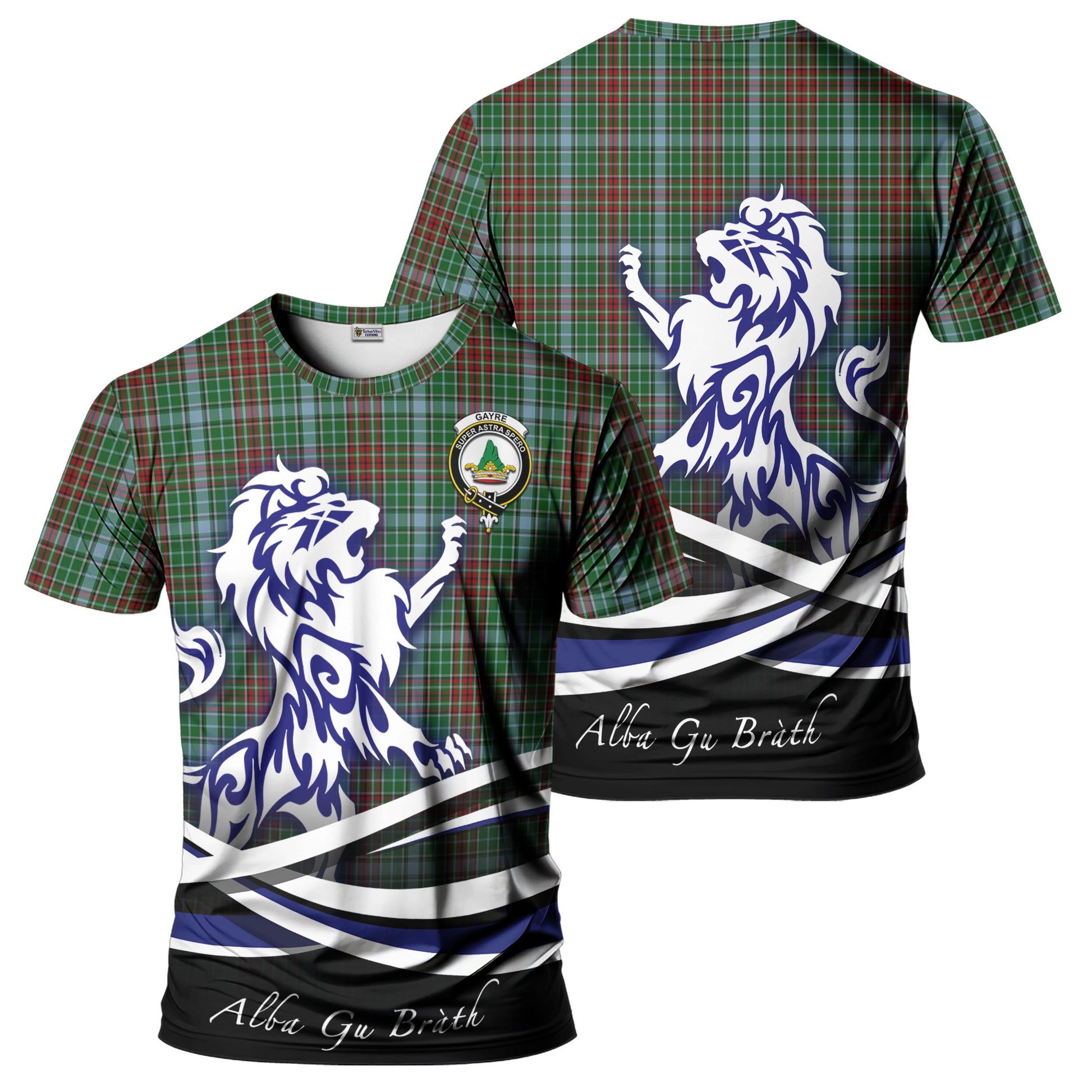 gayre-tartan-t-shirt-with-alba-gu-brath-regal-lion-emblem