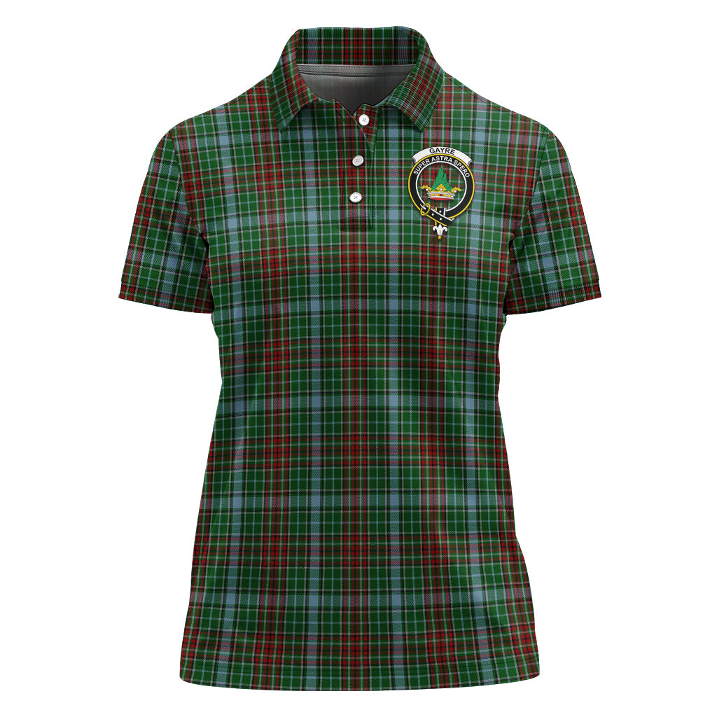 Gayre Tartan Polo Shirt with Family Crest For Women - Tartan Vibes Clothing