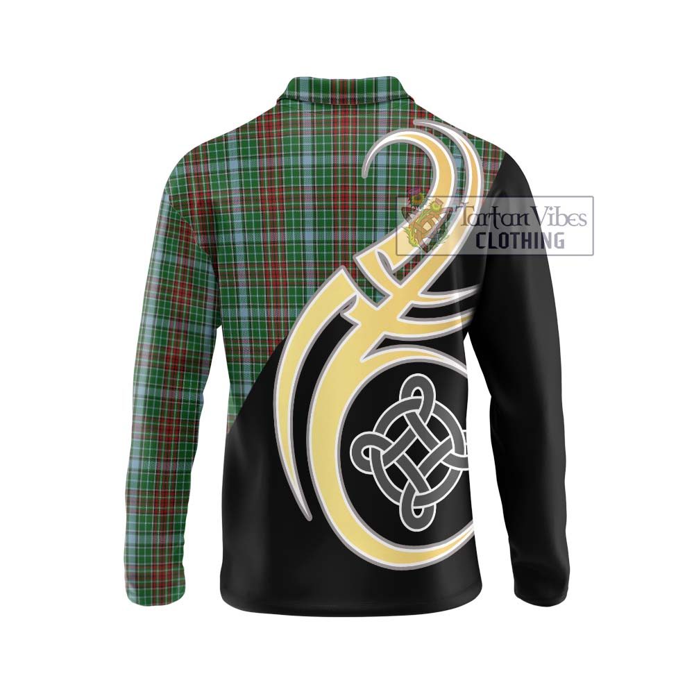 Gayre Tartan Long Sleeve Polo Shirt with Family Crest and Celtic Symbol Style - Tartan Vibes Clothing