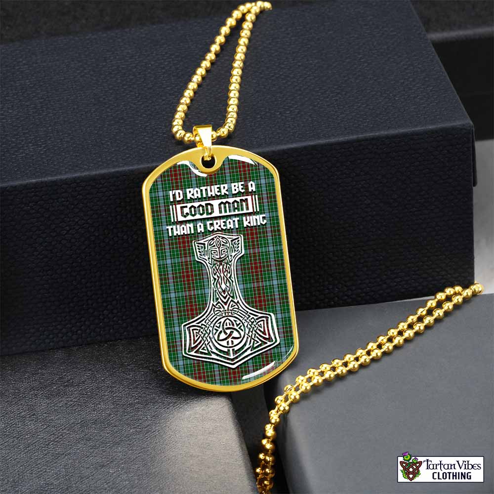 Tartan Vibes Clothing Gayre Tartan Dog Tag Necklace Viking Mjolnir Style