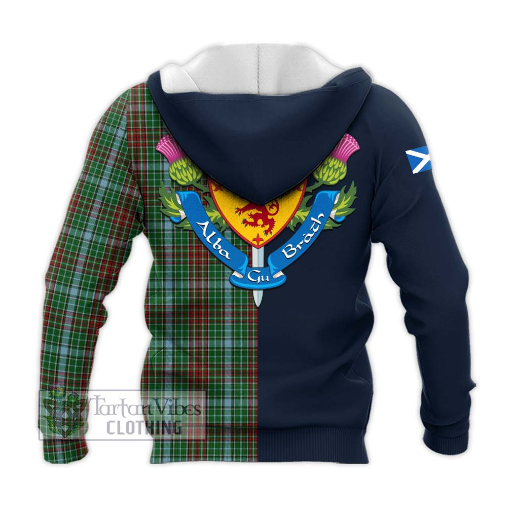 Tartan Vibes Clothing Gayre Tartan Knitted Hoodie with Scottish Lion Royal Arm Half Style