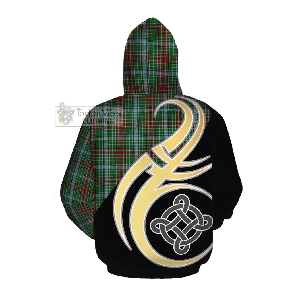 Tartan Vibes Clothing Gayre Tartan Cotton Hoodie with Family Crest and Celtic Symbol Style