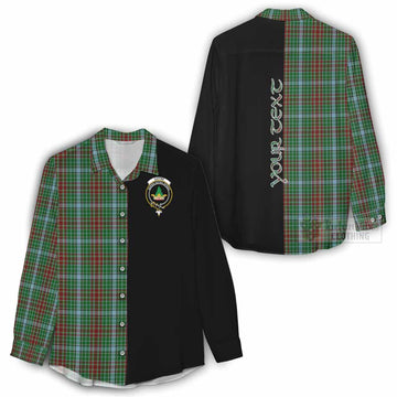 Gayre Tartan Women's Casual Shirt with Family Crest and Half Of Me Style