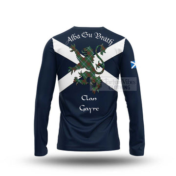 Gayre Tartan Lion Rampant Long Sleeve T-Shirt  Proudly Display Your Heritage with Alba Gu Brath and Clan Name