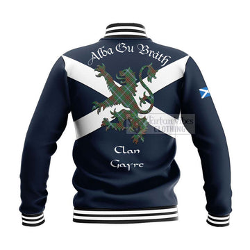 Gayre Tartan Lion Rampant Baseball Jacket  Proudly Display Your Heritage with Alba Gu Brath and Clan Name