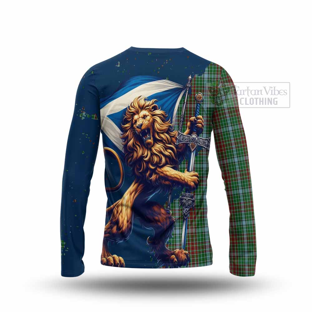 Tartan Vibes Clothing Gayre Tartan Family Crest Long Sleeve T-Shirt with Scottish Majestic Lion