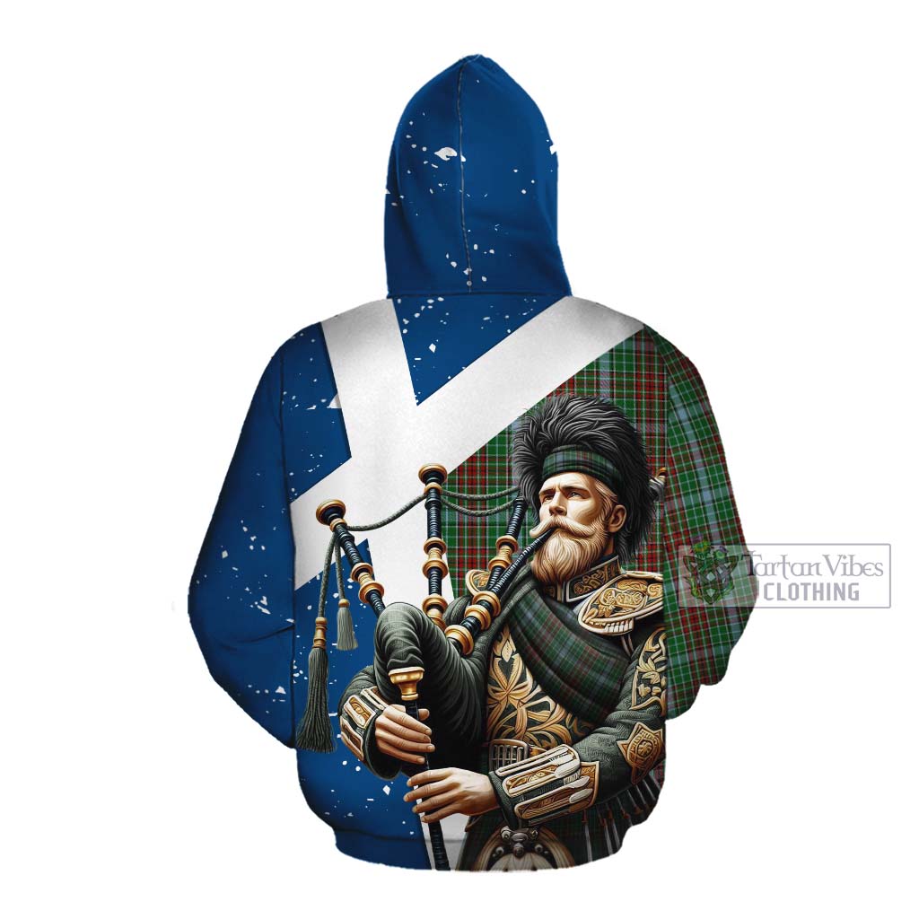 Tartan Vibes Clothing Gayre Tartan Cotton Hoodie with Family Crest Scottish Bagpiper Vibes