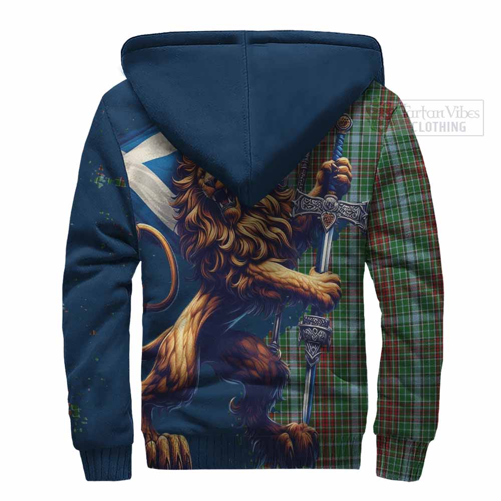 Tartan Vibes Clothing Gayre Tartan Family Crest Sherpa Hoodie with Scottish Majestic Lion