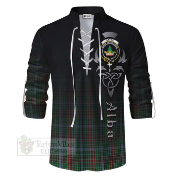 Gayre Tartan Ghillie Kilt Shirt Featuring Alba Gu Brath Family Crest Celtic Inspired