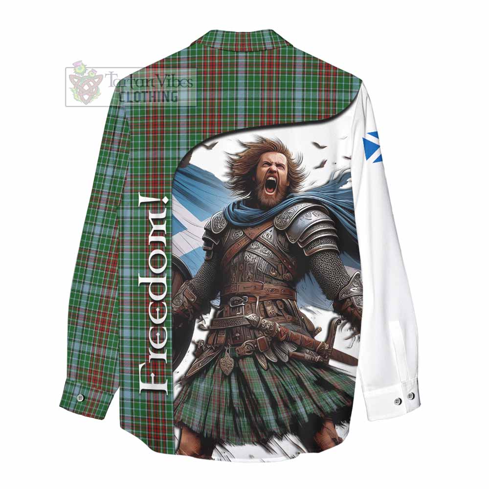 Tartan Vibes Clothing Gayre Crest Tartan Women's Casual Shirt Inspired by the Freedom of Scottish Warrior