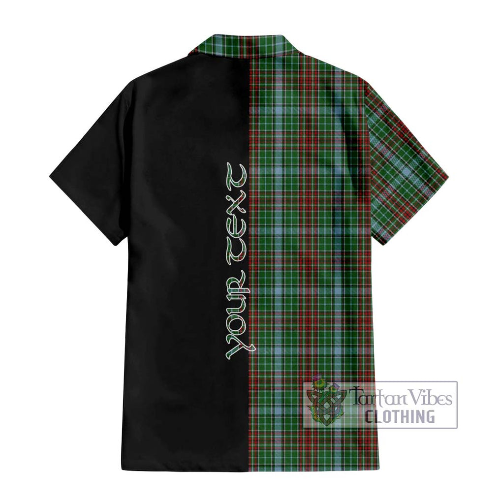 Gayre Tartan Short Sleeve Button Shirt with Family Crest and Half Of Me Style - Tartanvibesclothing Shop