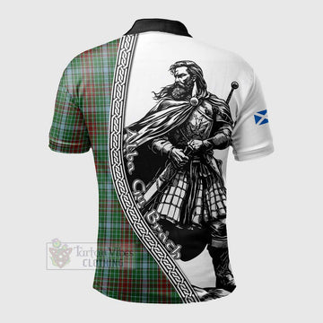 Gayre Tartan Clan Crest Polo Shirt with Highlander Warrior Celtic Style