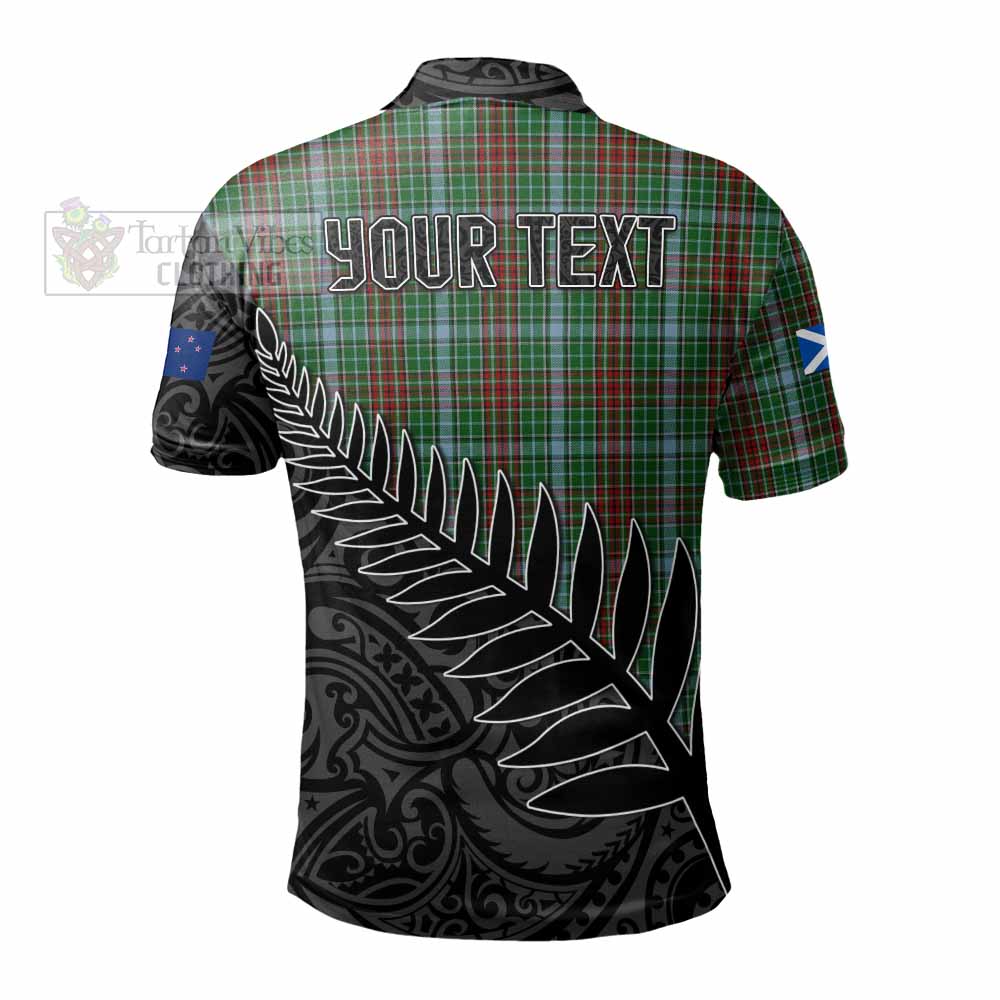 Gayre Crest Tartan Polo Shirt with New Zealand Silver Fern Half Style