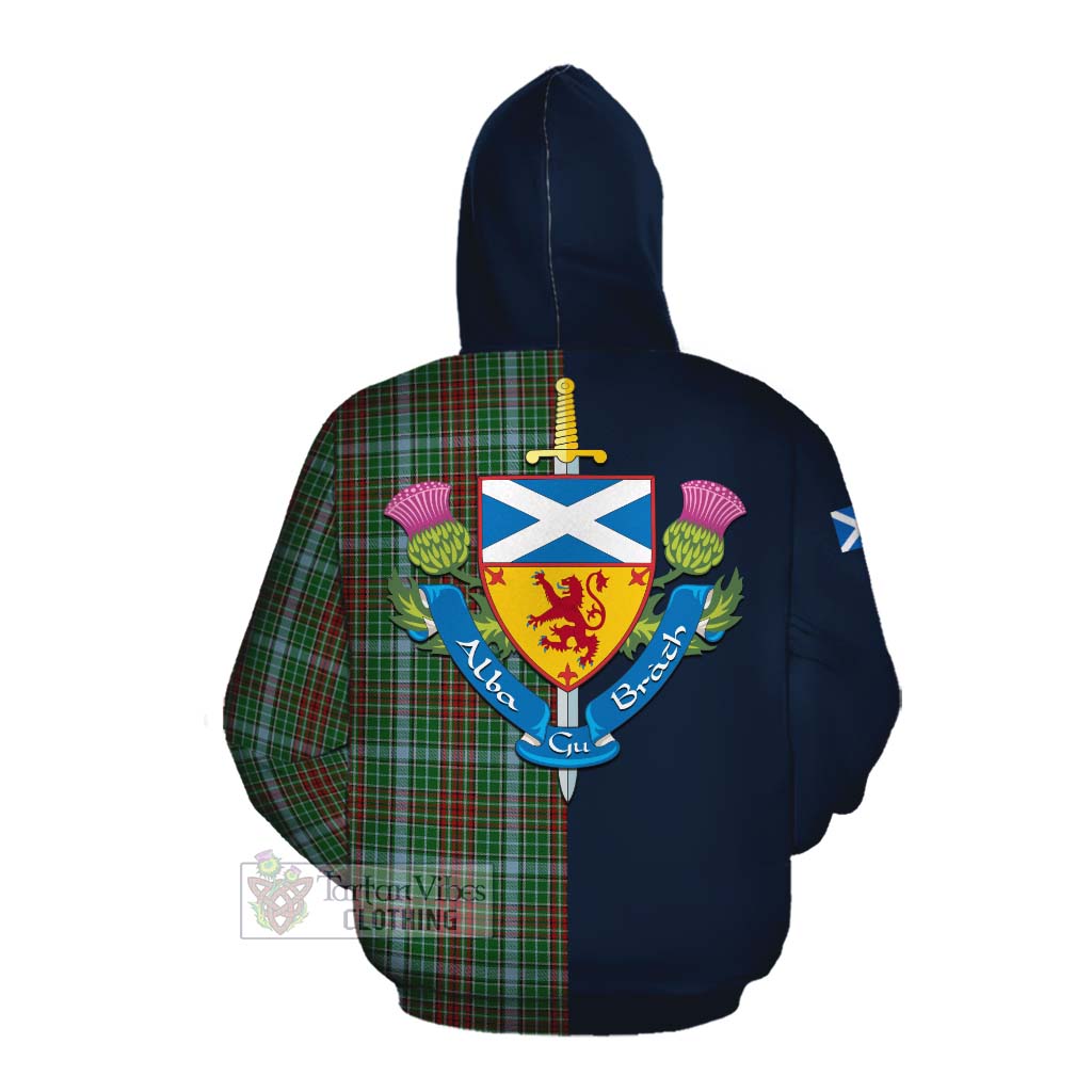 Tartan Vibes Clothing Gayre Tartan Cotton Hoodie Alba with Scottish Lion Royal Arm Half Style