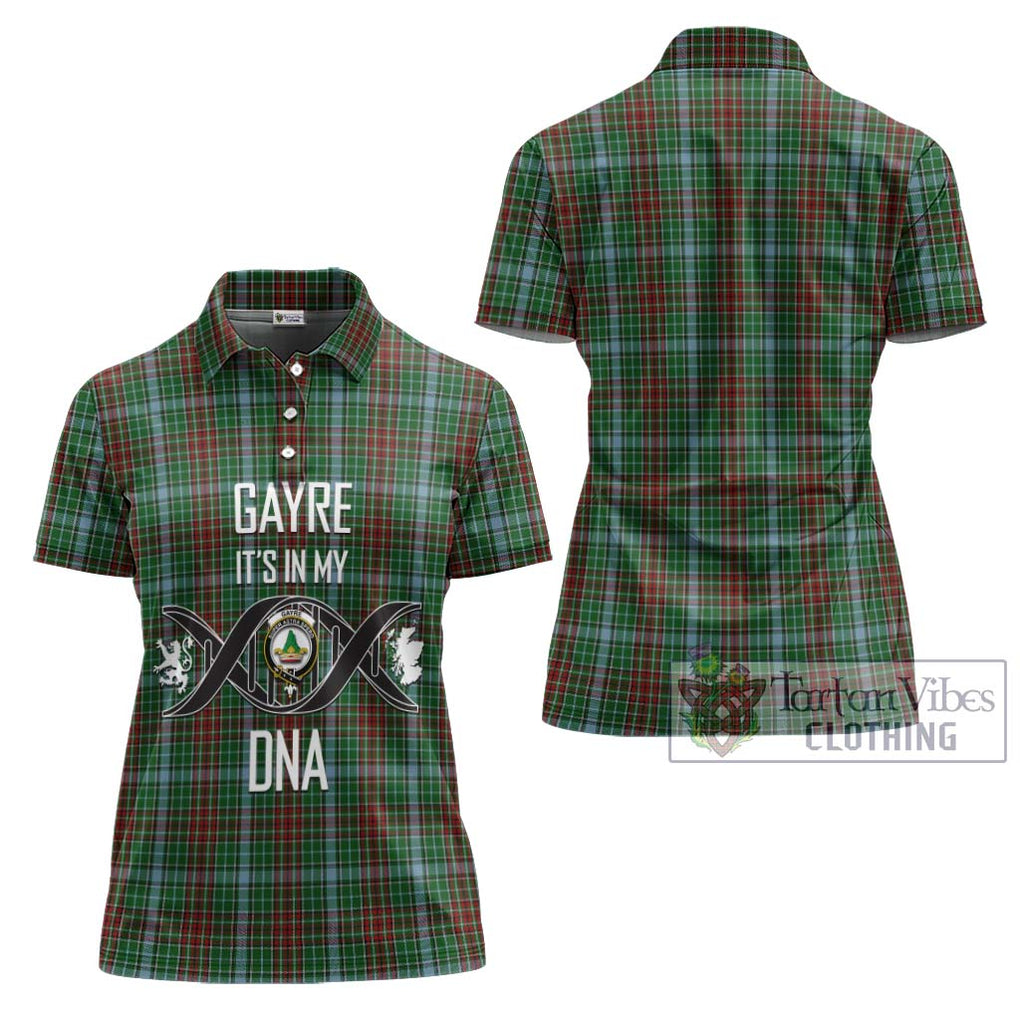 Gayre Tartan Women's Polo Shirt with Family Crest DNA In Me Style - Tartanvibesclothing Shop