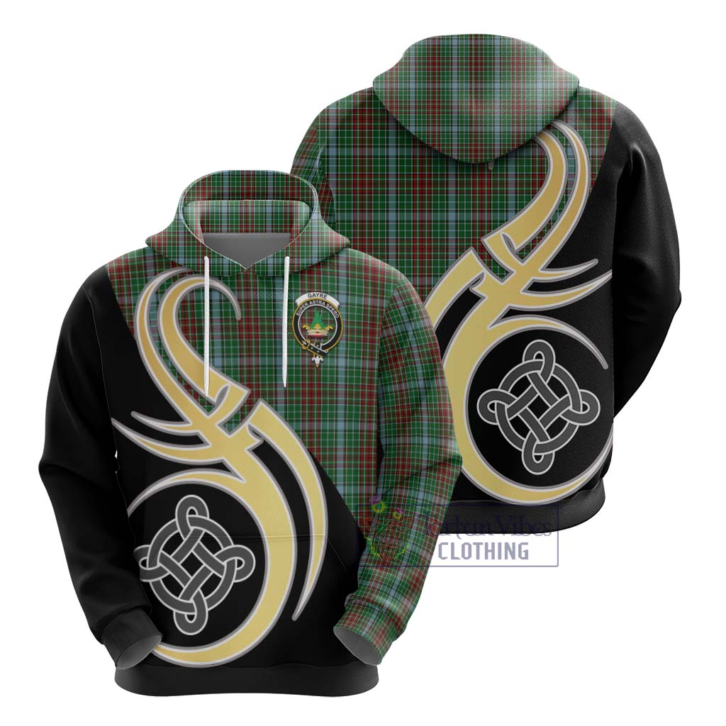 Gayre Tartan Hoodie with Family Crest and Celtic Symbol Style - Tartan Vibes Clothing