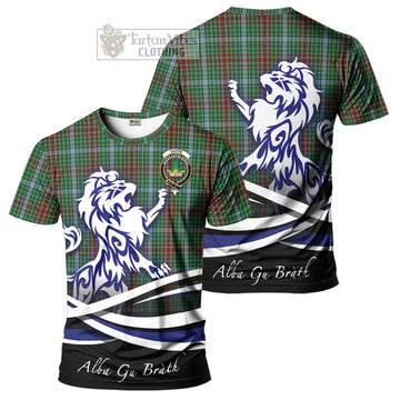 Gayre Tartan Cotton T-shirt with Alba Gu Brath Regal Lion Emblem