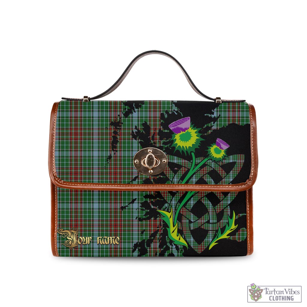 Tartan Vibes Clothing Gayre Tartan Waterproof Canvas Bag with Scotland Map and Thistle Celtic Accents